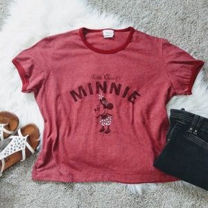 Disney | vintage red Minnie mouse crop top